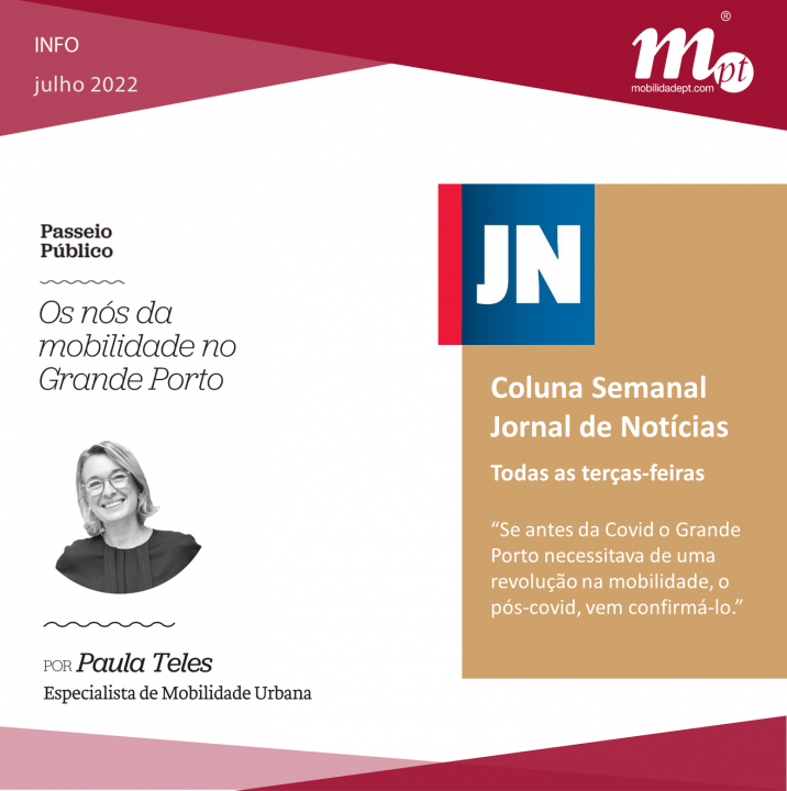 Paula Teles colunista JN “Os nós da mobilidade no Grande Porto”